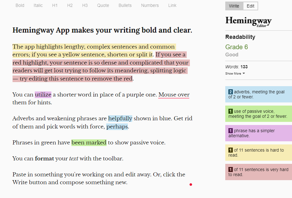 Use The Hemingway App to Improve Readability